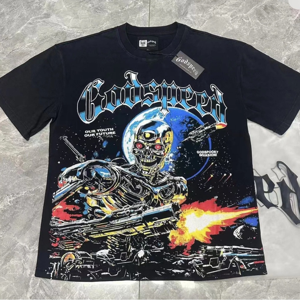 Black god speed tee brand new never worn size medium come with tags